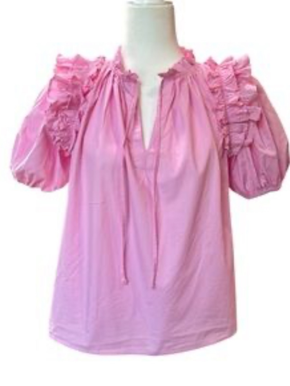Buddy Love Bubblegum Pink Puff Sleeve Blouse